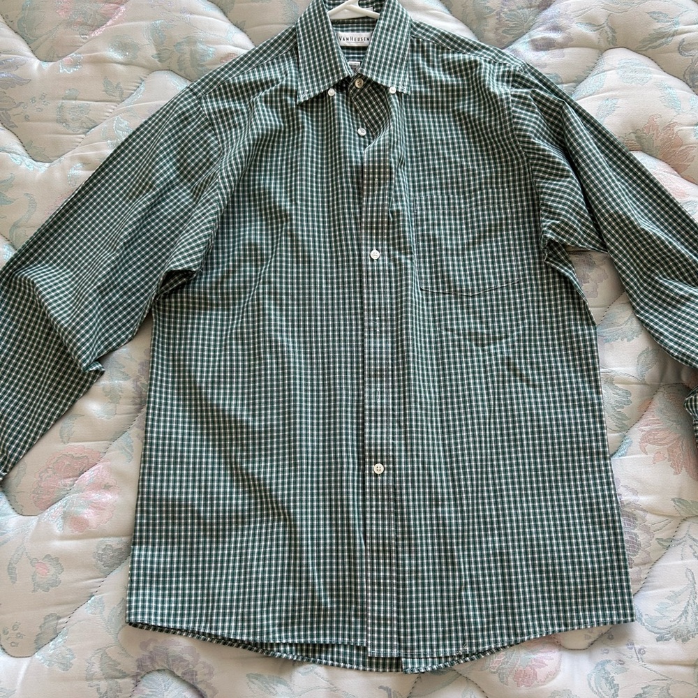 Green Checkered Men's Shirt